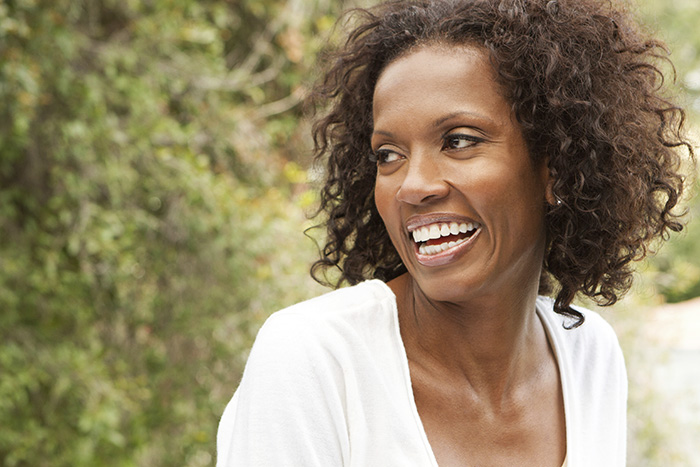 Woman smiling