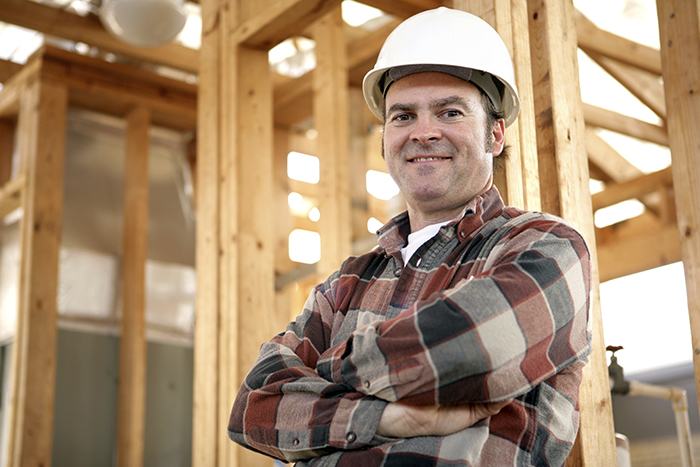 Man at construction site
