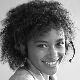 hearing aid call center woman black/white