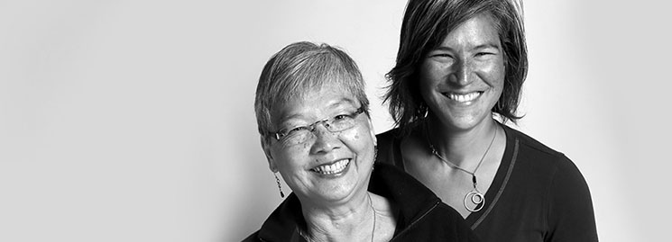 Daughter and elderly mother